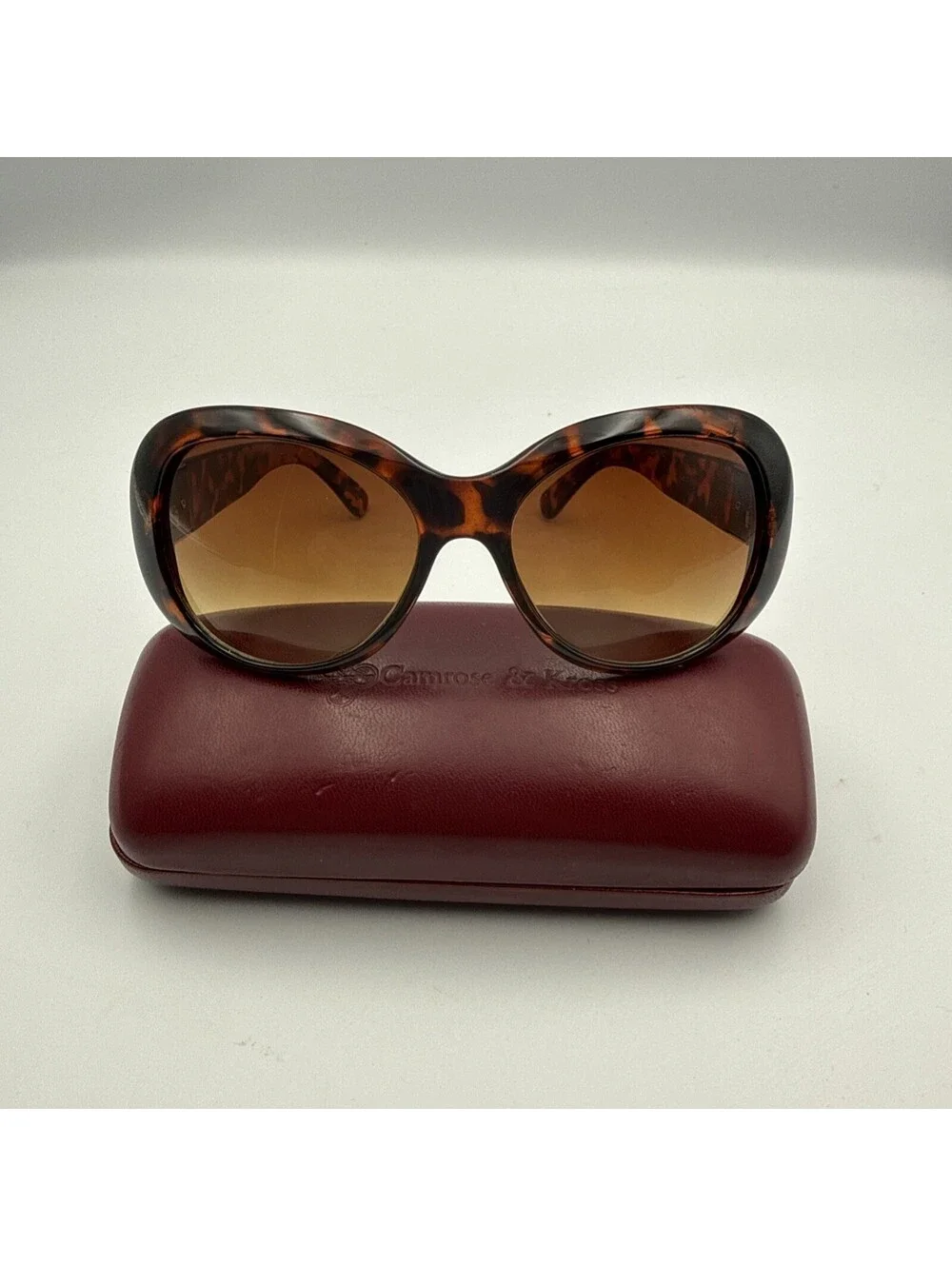 VTG Camrose & Kross Jackie Kennedy Tortoise Sunglasses In Case & Papers